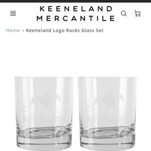 Keeneland Harmony on the rocks glass set NIB
